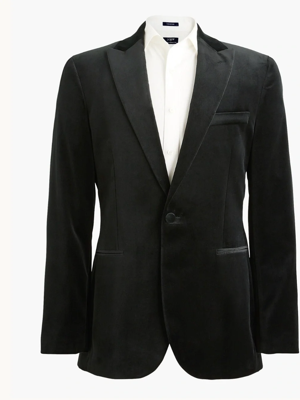 J. Crew Ludlow Black Velvet Tuxedo Jacket Size 36S
